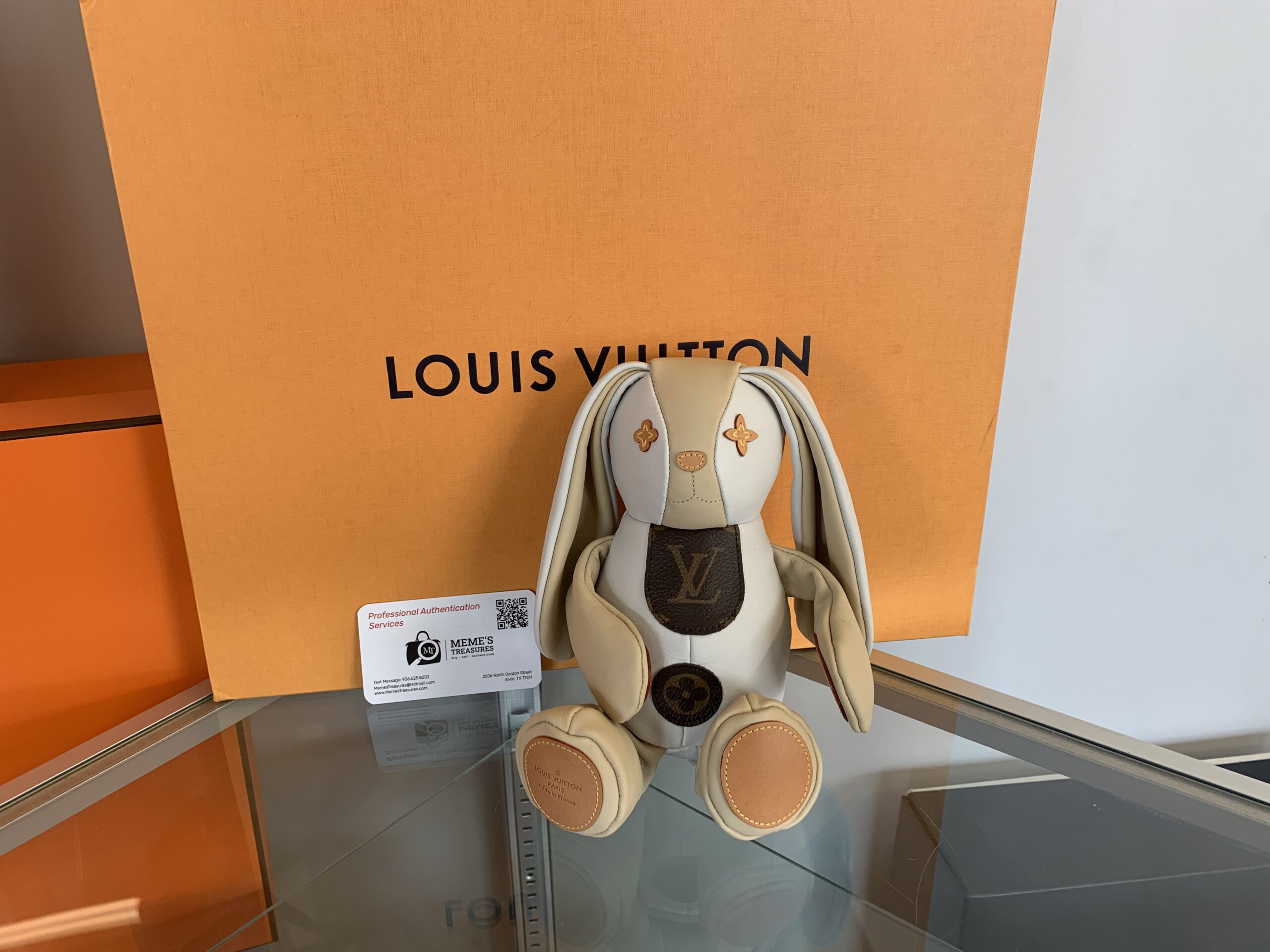 Louis Vuitton Doudou Lewis Rabbit Monogram Beige in Canvas/Leather
