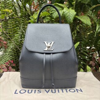 Louis Vuitton Noir Calfskin Lockme Backpack