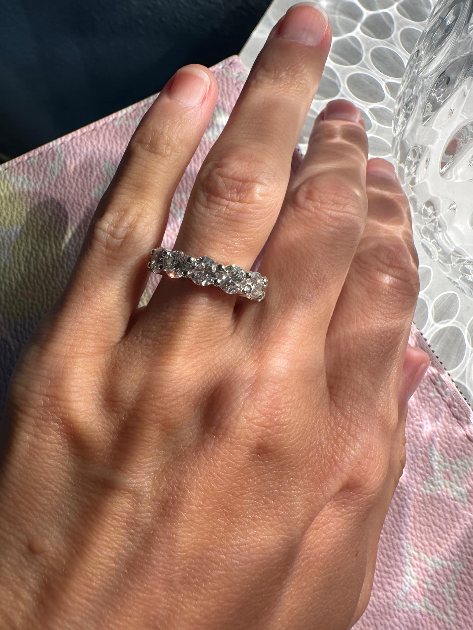 Pre order : 4 CTW Lab-Grown Diamond Anniversary Band - Image 5