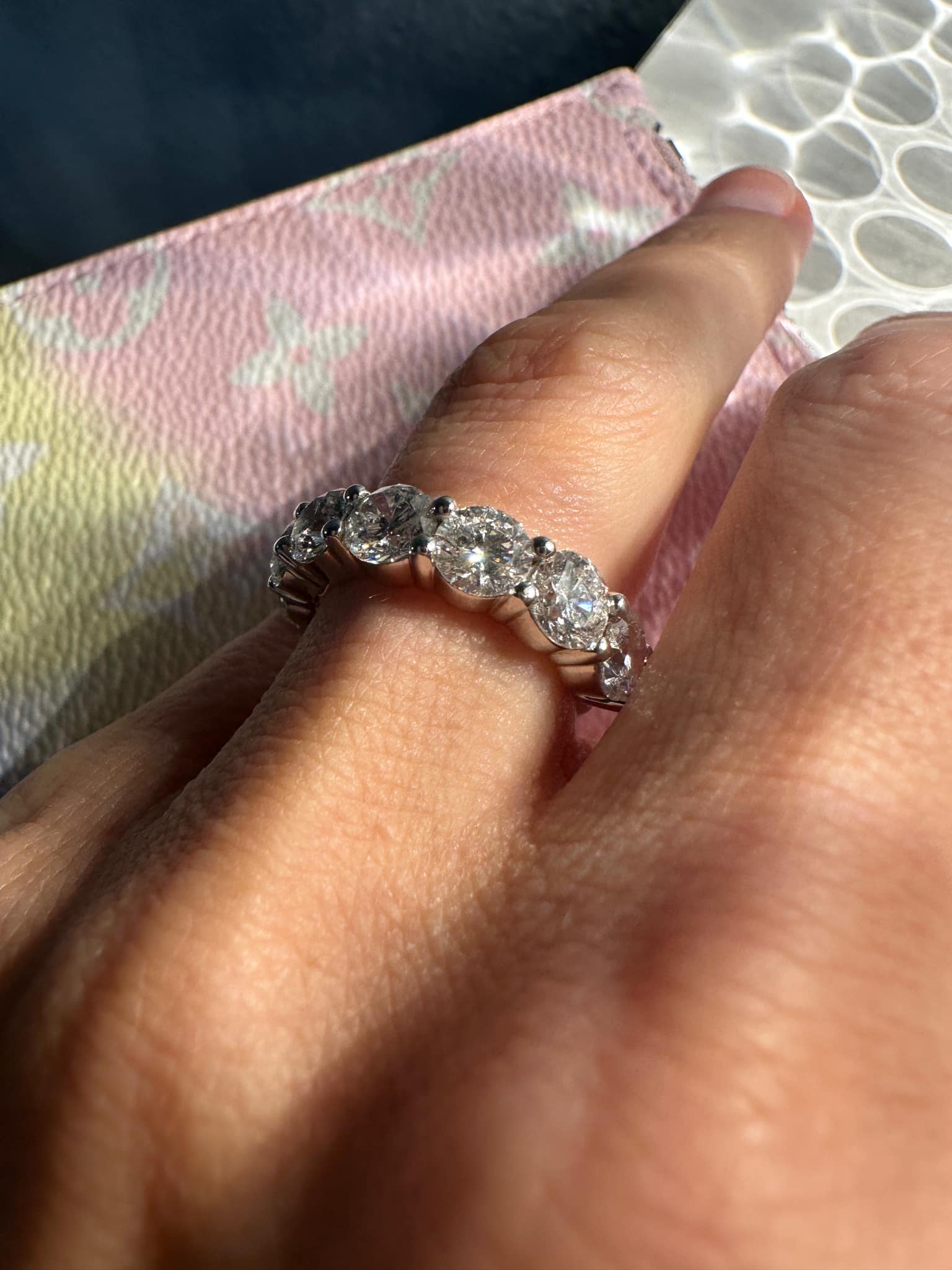 Pre order : 4 CTW Lab-Grown Diamond Anniversary Band - Image 7