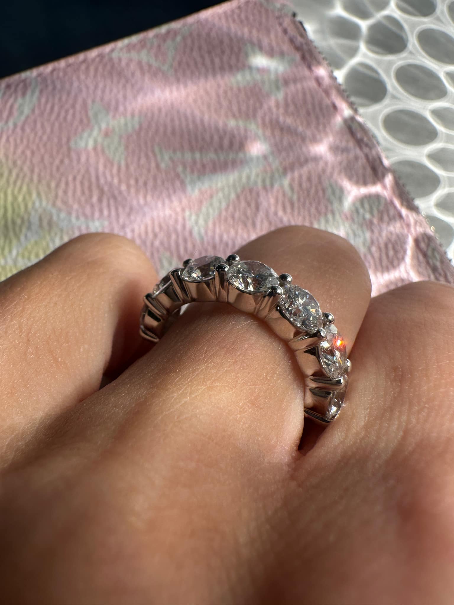 Pre order : 4 CTW Lab-Grown Diamond Anniversary Band - Image 6