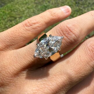 Pre Order : Lab Grown 5 CT Diamond Solitaire Marquise Ring