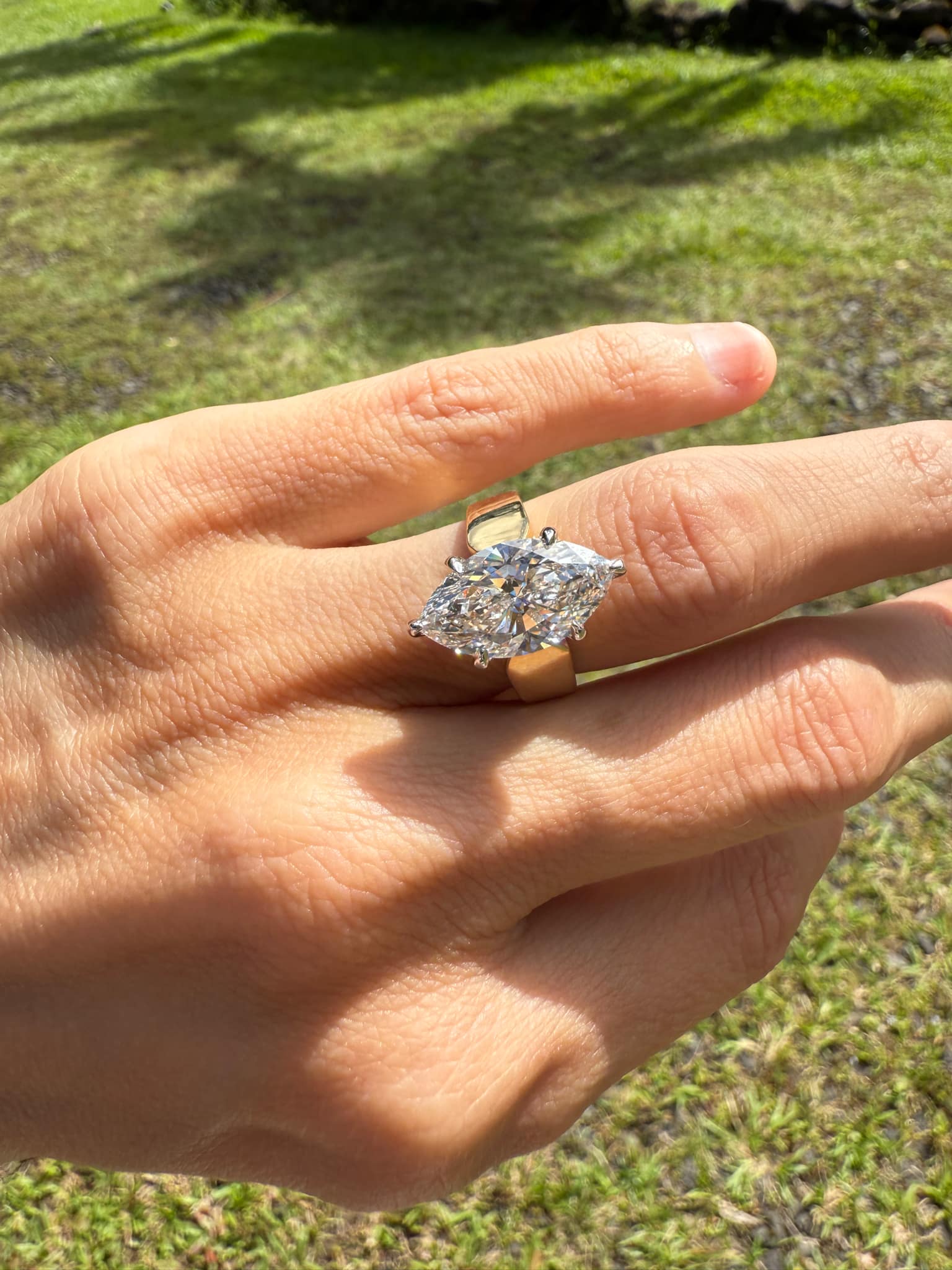 Pre Order : Lab Grown 5 CT Diamond Solitaire Marquise Ring - Image 8