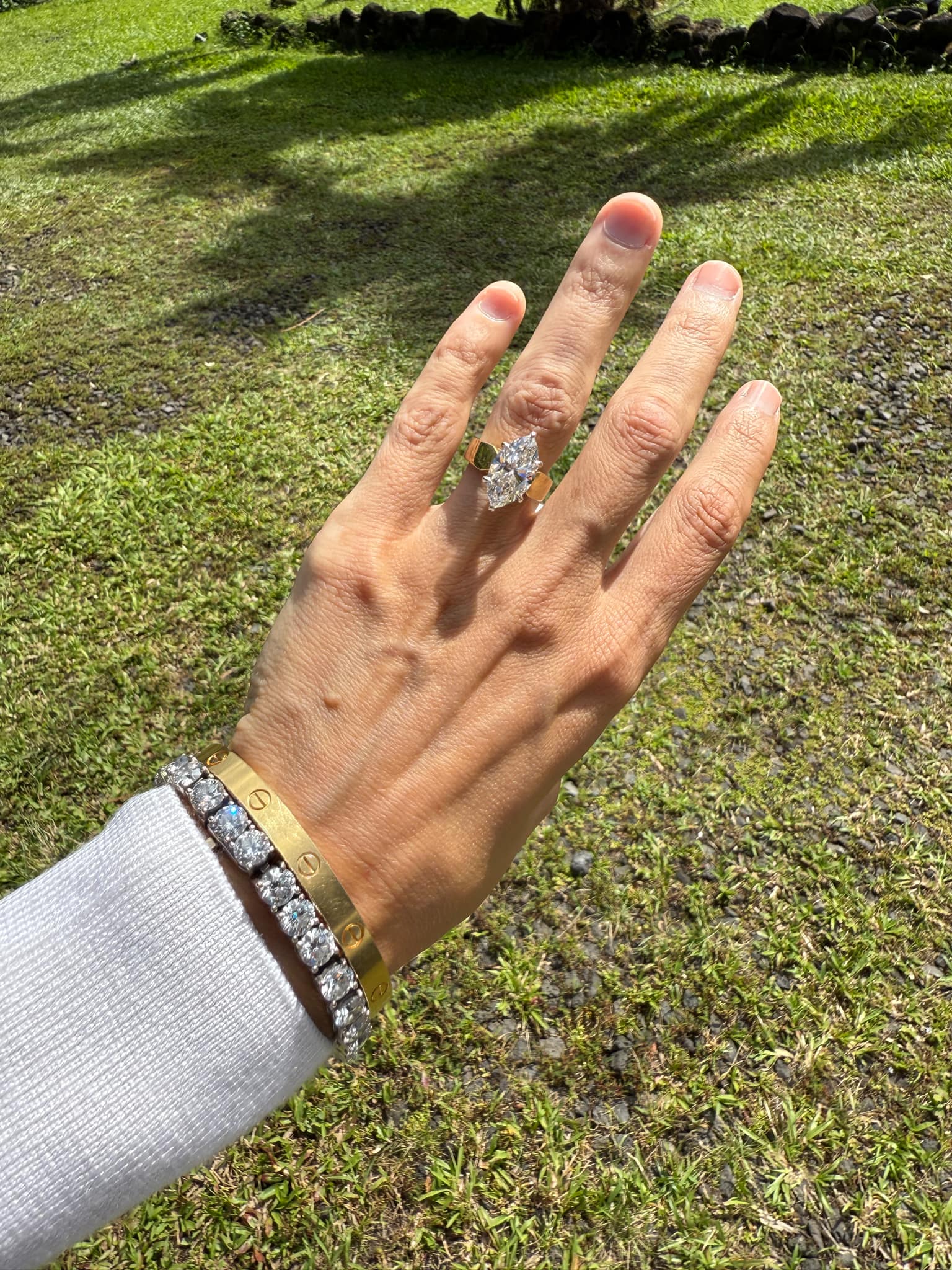 Pre Order : Lab Grown 5 CT Diamond Solitaire Marquise Ring - Image 9