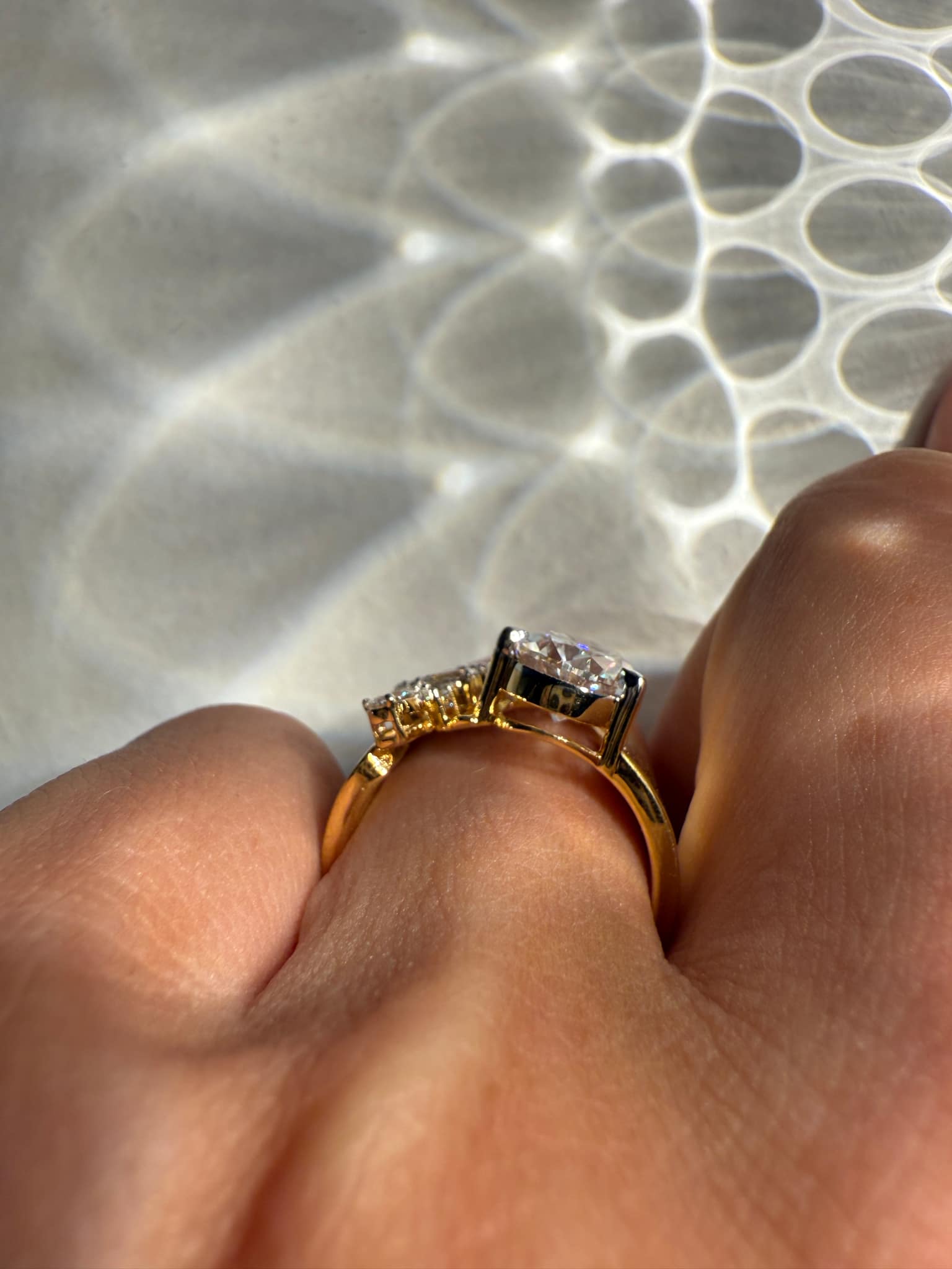 Pre Order : Lab Grown 3.69 TCW Pear Brilliant Cut Diamond Ring - Image 12