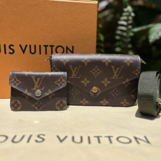 Louis Vuitton Monogram Khaki Felicie Strap & Go Crossbody
