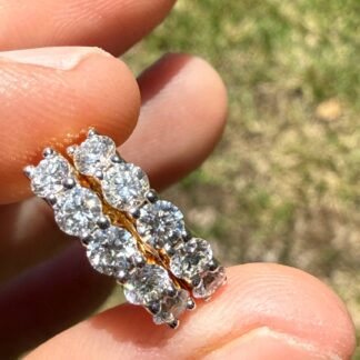 14K Yellow Gold Lab-Grown Diamond Huggie Earrings – 1.10 CTW