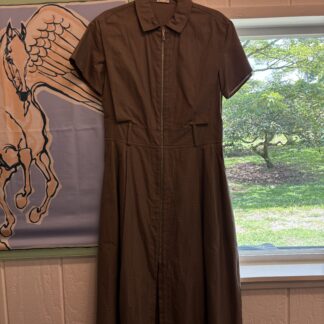 Hermès Brown Sheer Cotton Dress