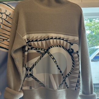 Hermès Silk Turtleneck Long Sleeve Shirt