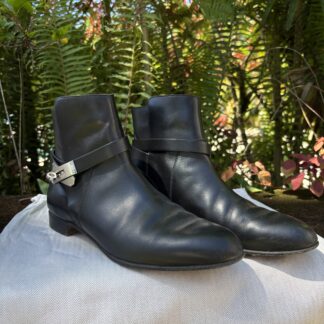Hermès Black Calfskin Neo Low Ankle Boots