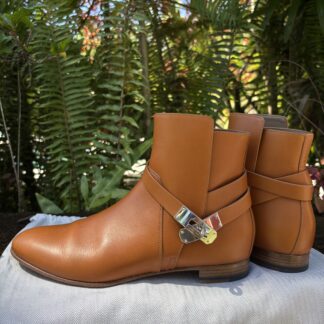Hermès Brown Calfskin Neo Low Ankle Boots