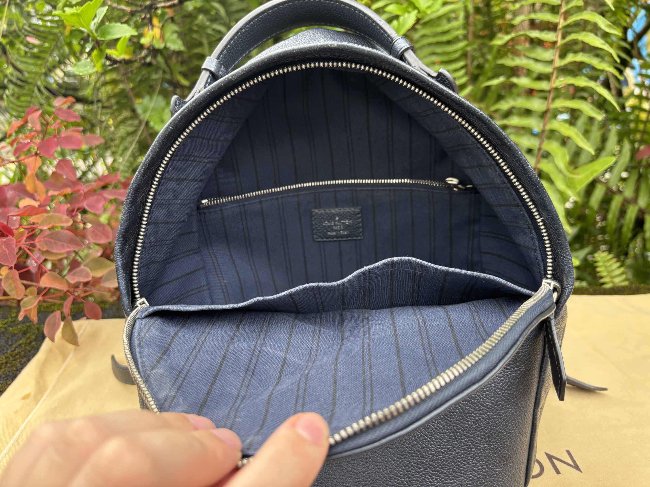 Louis Vuitton Marine Empreinte Monogram Pins Sorbonne Backpack - Image 13