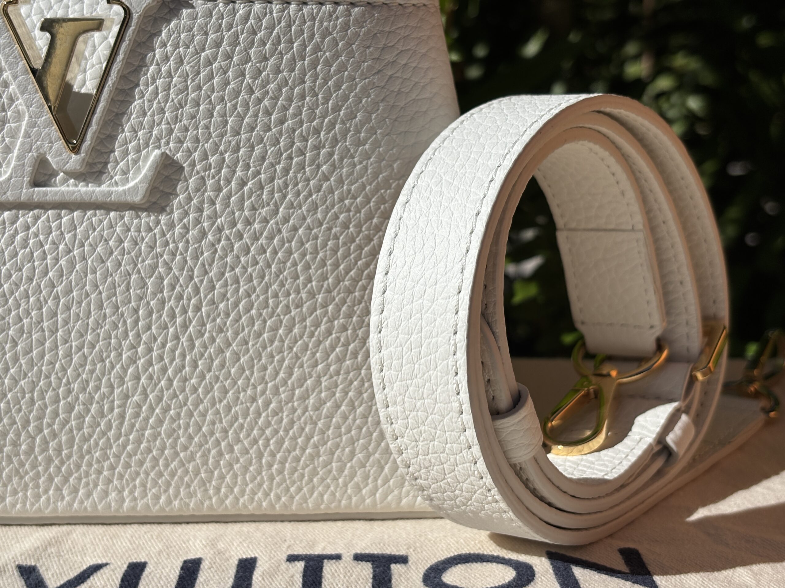 Louis Vuitton White Leather Capucines BB - Image 2