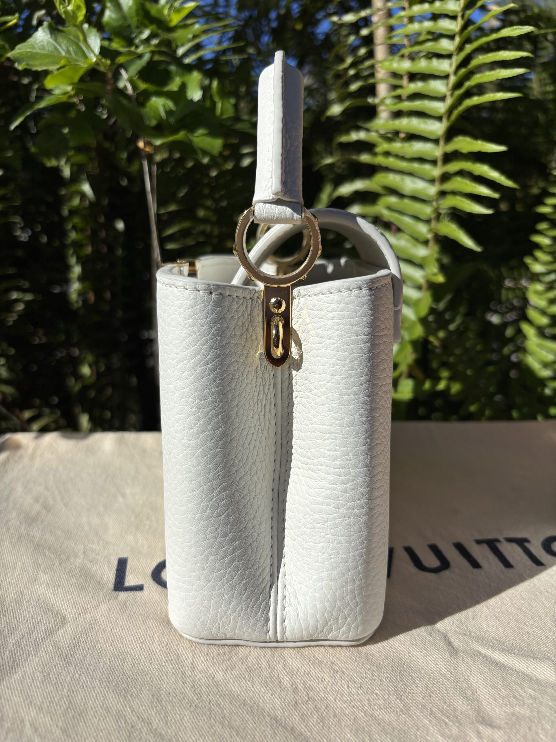 Louis Vuitton White Leather Capucines BB - Image 7