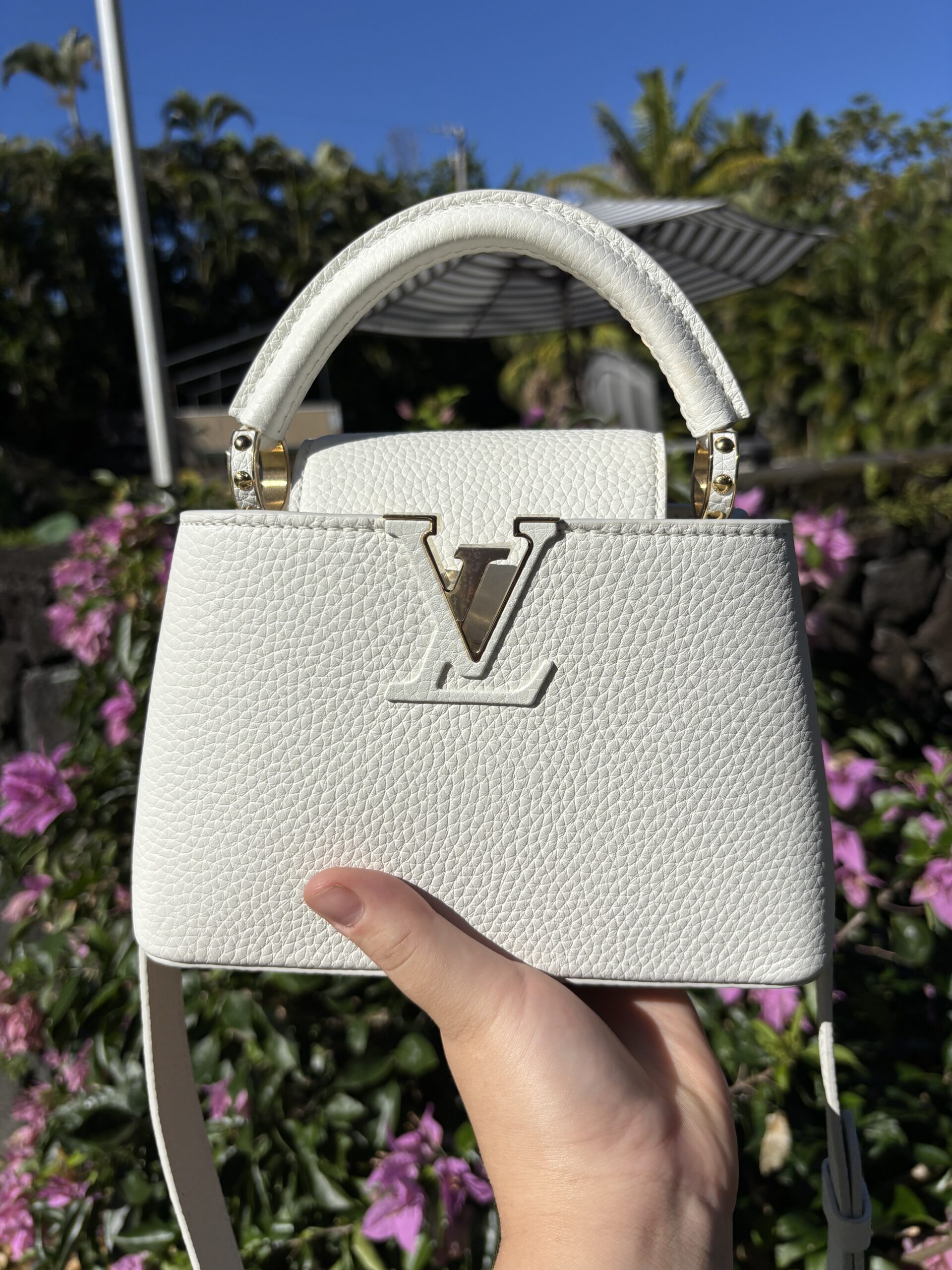 Louis Vuitton White Leather Capucines BB - Image 16